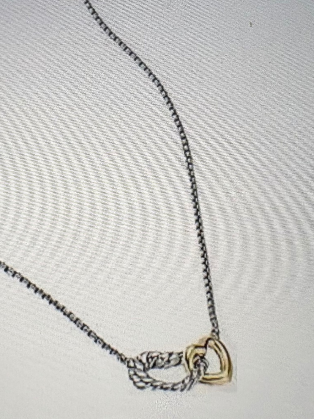 David Yurman necklace, Sterling, silver and 18 karat yellow gold